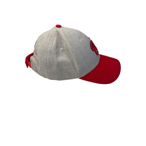 Washington Nationals Baseball Wool Cap New Era Gray Red Velcro Adjustable Back - Picture 4 of 7